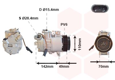 VAN WEZEL kompresorius, oro kondicionierius 0600K411